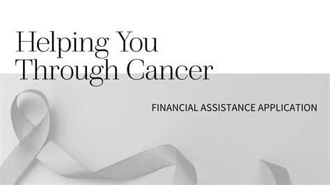 How To Apply for Cancer Medical Assistance in the .